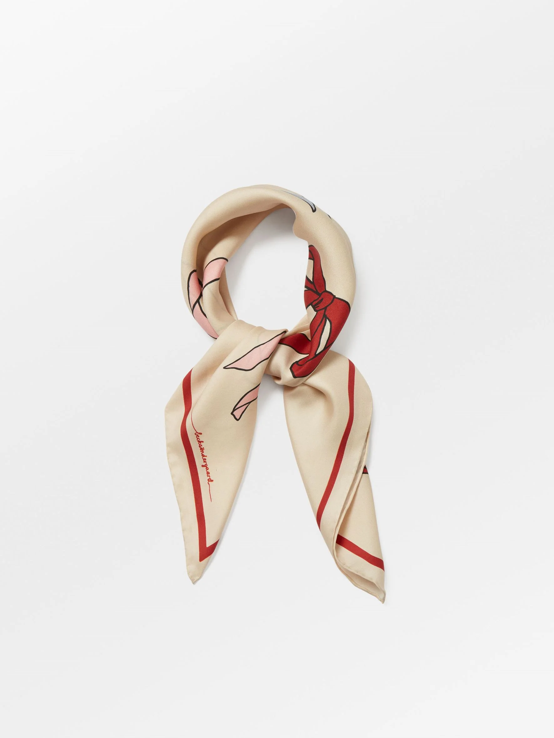 Bow Twill Sia Scarf - Image 2