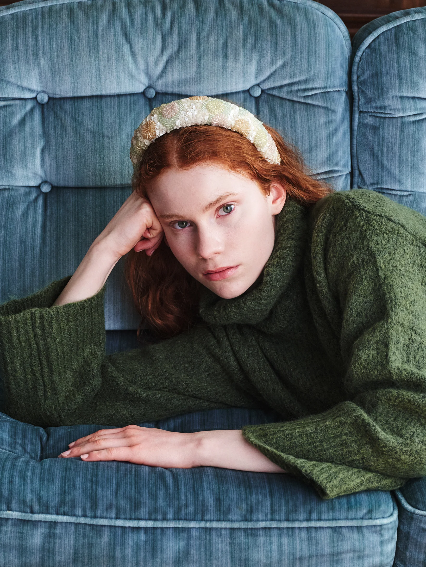 Carna Wide Beaded Hairbrace - Image 2