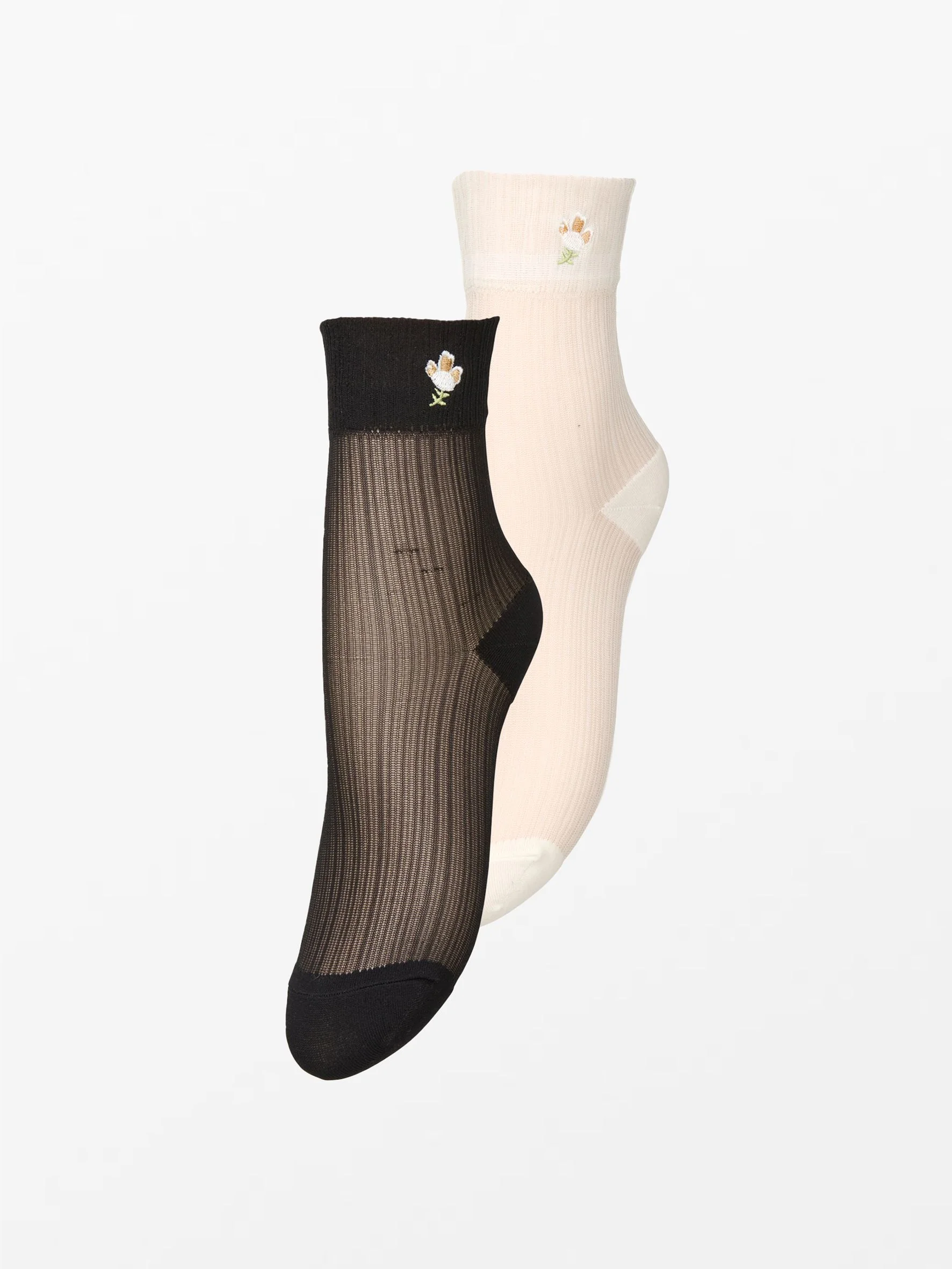 Floral Sheer Sock 2 Pack