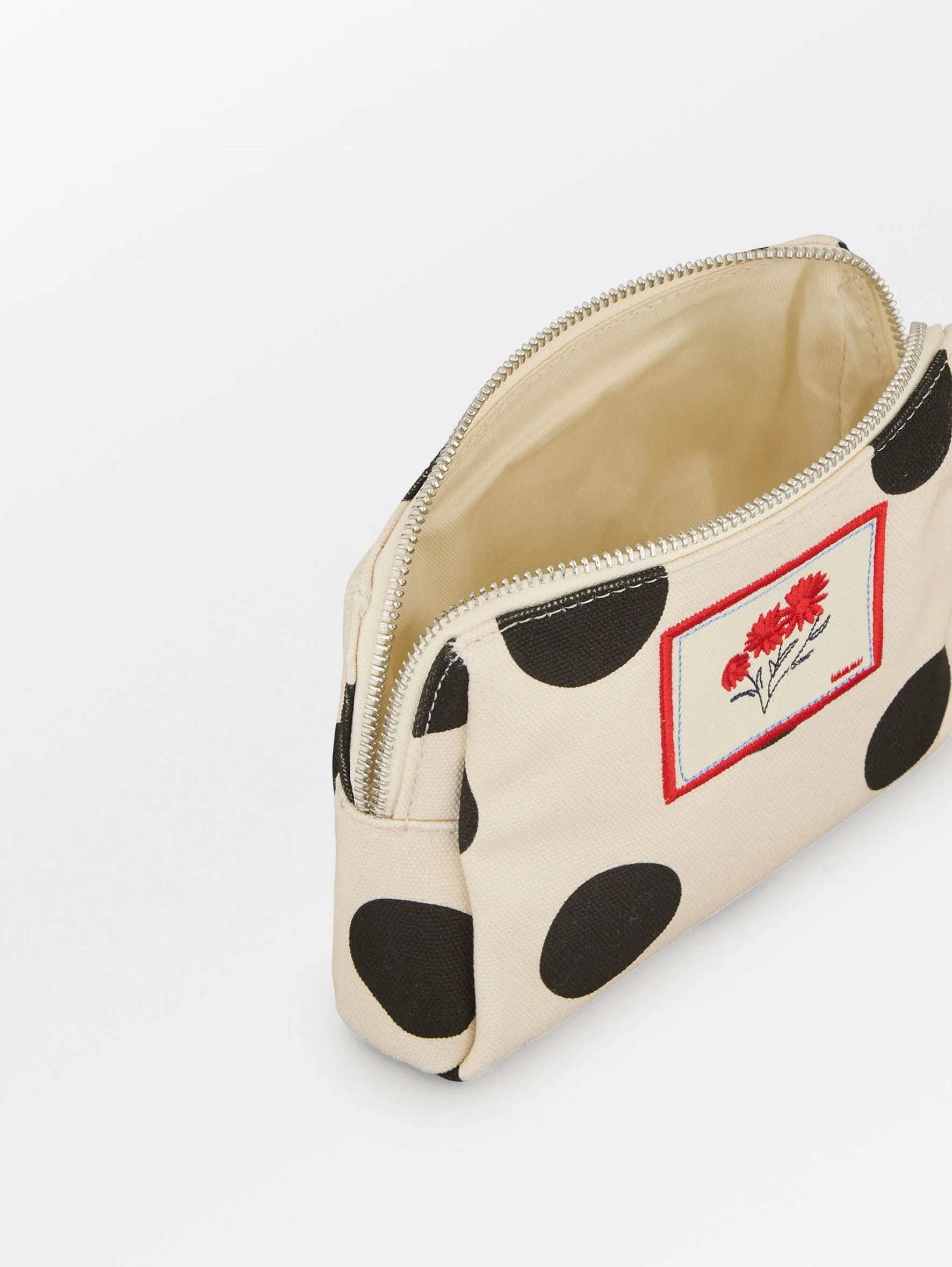 Maxi Polka Canvas Pouch Bag - Image 2