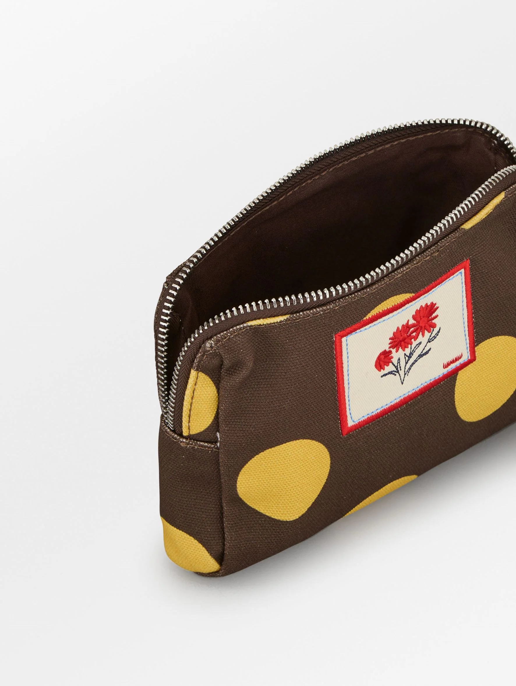 Maxi Polka Canvas Pouch Bag - Image 2