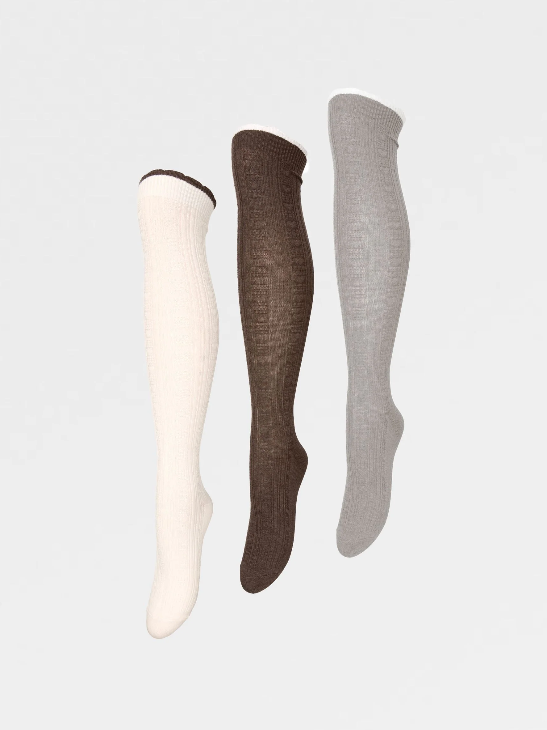 Scallop Knee Sock 3 Pack