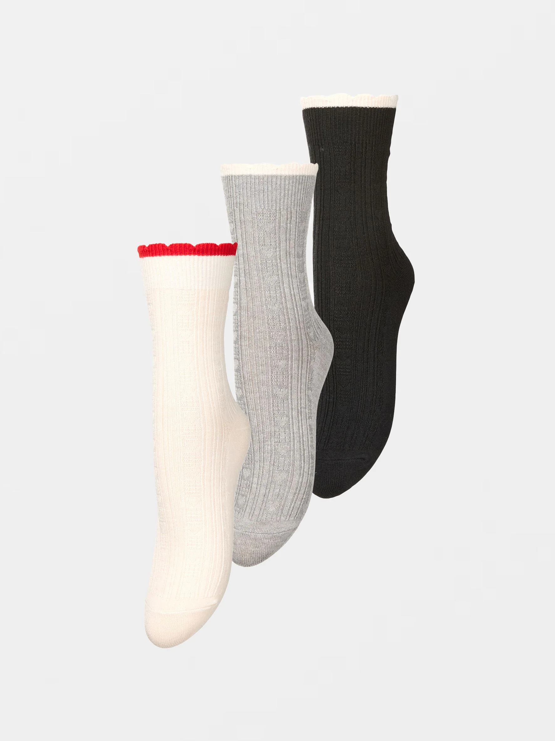 Scallop Sock 3 Pack