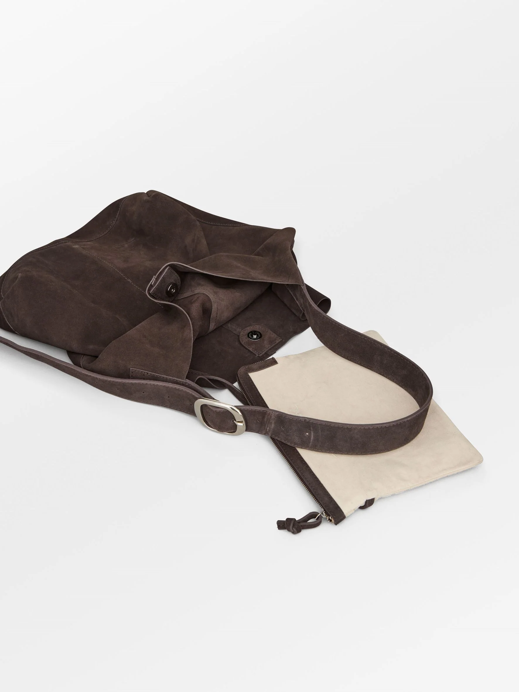 Suede Mae Buckle Bag - Image 3